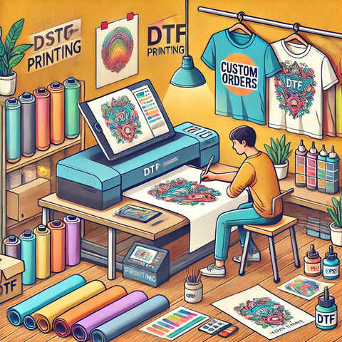 Designing Custom Orders with DTF Printing from Home