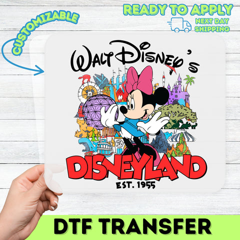 Disneyland Family Fun DTF Transfer, Cute Character Iron-On, Ready To Press Vacation T-Shirt, Disney Park Apparel for Fans