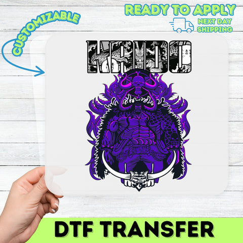 Anime Gothic Fantasy Warrior DTF Transfer | Ready To Press Mythical Kaido Iron-On | Youth & Adult Anime Apparel