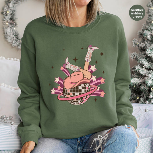 Retro Disco Western DTF Transfer for Bachelorette Party T-Shirt Funny Ready To Press Iron-On Girls Night Out Apparel