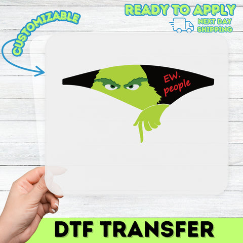 Funny Grinch Christmas DTF Transfer Iron-On Sarcastic Introvert Holiday Apparel for Group Festive Shirts