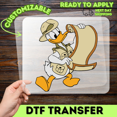 Adventure Explorer Cute Cartoon DTF Transfer Ready To Press T-shirt Travel Enthusiast Apparel Fun Gift