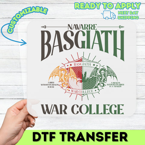 Epic Dragon Rider Gothic War College DTF Transfer for T-Shirt & Apparel - Fantasy Fans & Cosplay Medieval Theme Iron-On