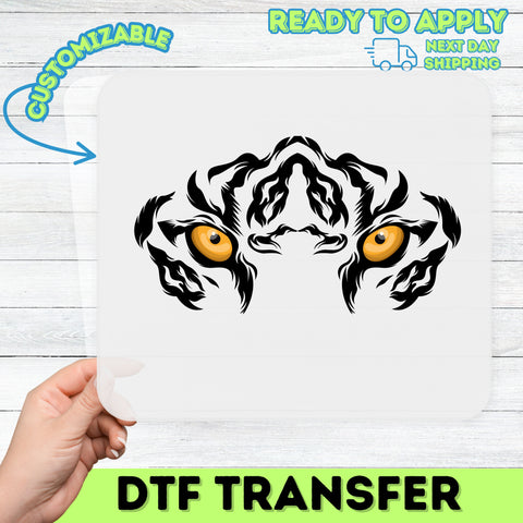 Cute Halloween Cat Face DTF Transfer for Cat Lovers & Spooky Apparel Iron-On Ready To Press Shirt Gift