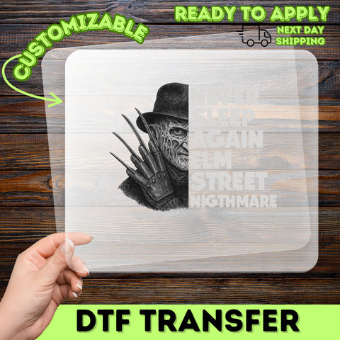 Realistic Retro Horror DTF Transfer Iron On Halloween Shirt for Horror Movie Fans & Spooky Enthusiasts