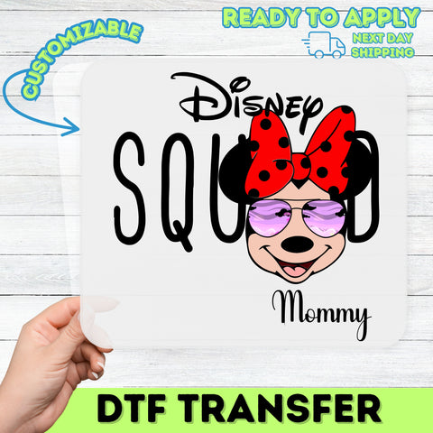 Cute Retro Pop Character DTF Transfer, Family Reunion Fun Apparel, Ready To Press Disney Inspired T-Shirt Design