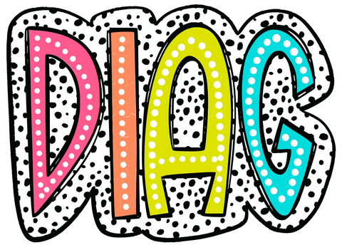 DIAG Colorful Print Longsleeve, Diagnostician Sweatshirt, Educational Diag Hoodies, Special Education Sweat, Educational Diag Sweat