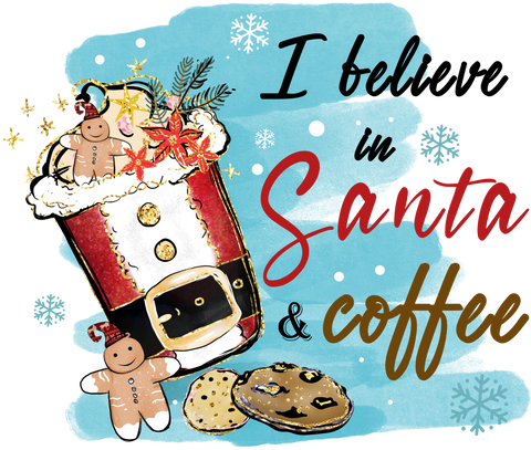 I Believe Santa Shirt, Christmas Santa Clause Gingerbread Shirt, Cookie Graphic Shirt, Christmas Shirts for Women, Christmas Gifts for Her