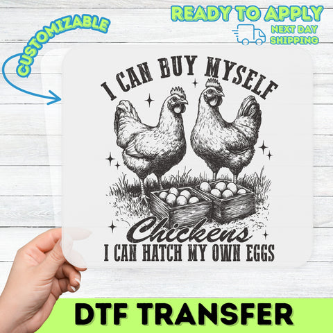 Charming Chicken DTF Transfer for Funny Farm Life Apparel & Gifts - Perfect for Chicken Enthusiasts & Backyard Farmers