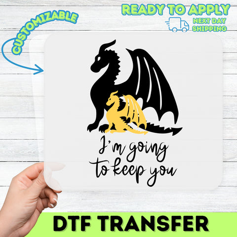 Funny Dragon Fantasy DTF Transfer for Apparel, Ready to Press Iron-On Mythical Adventure Shirt, Perfect for Cosplay & Parties