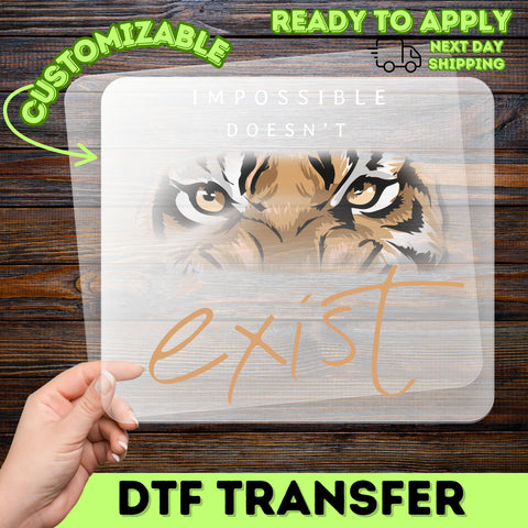 Eye of the Tiger Motivation Ready To Press DTF Transfer, Wildlife Inspiration Apparel, Motivational Sports Team T-Shirt