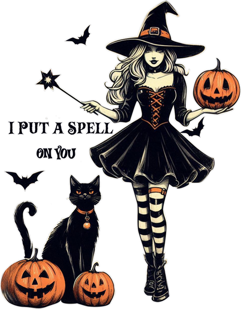 I Put A Spell on You Tshirt, Pretty Girls Walk Like This Shirt, Funny Halloween Tees, Funny Graphic Tee, Halloween Party Tees, Spooky Shirt