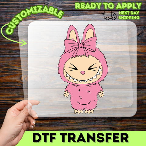 Cute Fluffy Character DTF Transfer for Fun Family T-Shirts - Ready to Press, Perfect for Costume Parties