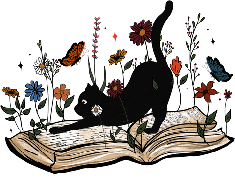 It's A Good Day To Read A Book Shirt For Women, Wildflower Book Tee, Black Cat Bookish Shirt, Book Lover Gift, Funny Book Shirt, Book Gifts