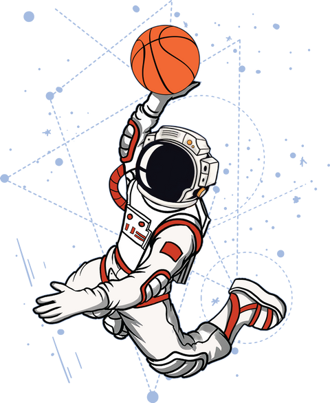 Basketball Player Astronaut Tee, Astronaut Shirts, Basketball Shirts, Basketball Lover Space Shirt, Sports Lover Shirt, Outer Space Shirt