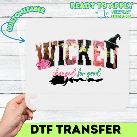 Wicked Musical Theater Inspired DTF Transfer for Cute Fantasy Tees & Apparel - Theater Night or Halloween Iron-On
