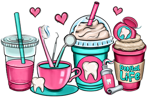 Dentist Coffee Shirts, Dental Assistant T Shirt, Cool Latte Graphic Tees, Dental Students Clothing, Girls Vneck T-Shirt, Gift for Her