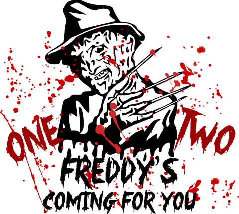 Halloween Shirts, Freddy Krueger T-Shirt, Spooky Season Shirt, Horror Mens Clothing, Freddy Graphic Tees, One Two Freddy's Coming For You