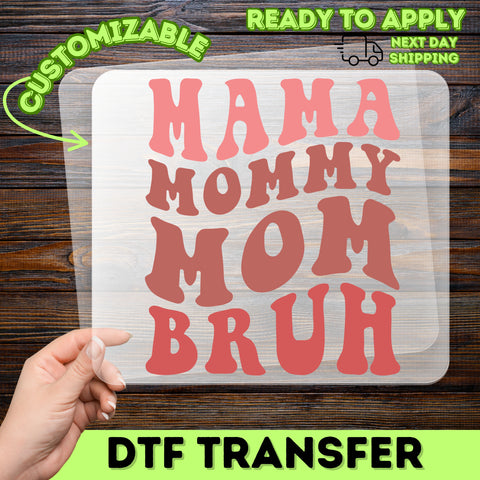 Funny Retro Motherhood Humor Iron-On DTF Transfer for T-shirt - Perfect Mother's Day Gift for Moms & Family - Ready to Press Design