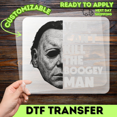 Ready To Press DTF Transfer Halloween Dark Humor Boogeyman Vintage Horror T-Shirt for Halloween Enthusiasts