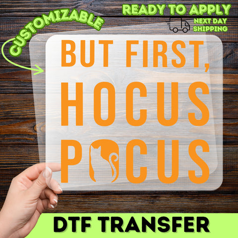 Funny Halloween Hocus Pocus Ready To Press DTF Transfer for Shirts & Hoodies - Witchy Cat Design for Halloween Enthusiasts