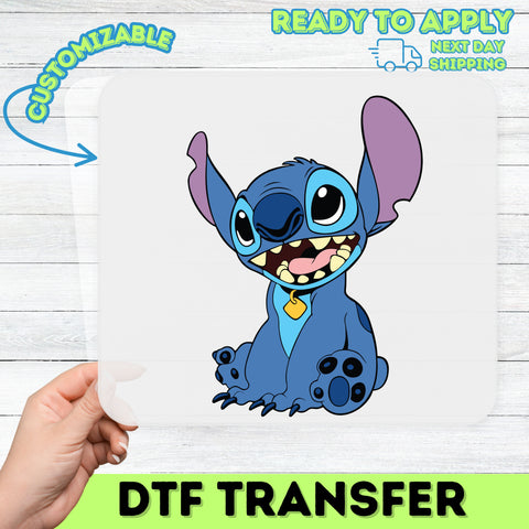 Cute Cartoon Character DTF Transfer for Kids & Family, Ready To Press Iron-On Apparel for Disney Fans, Youthful Party Theme T-shirt