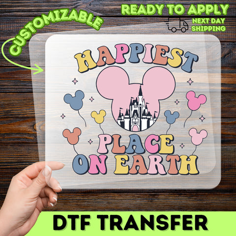 Cute Magical Adventure DTF Transfer for Theme Park Family Vacation Shirts & Travel Celebration Apparel