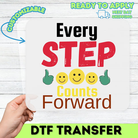 Motivational DTF Transfer Inspirational Shirt for Fitness Teams Positive Iron-On Ready to Press Apparel