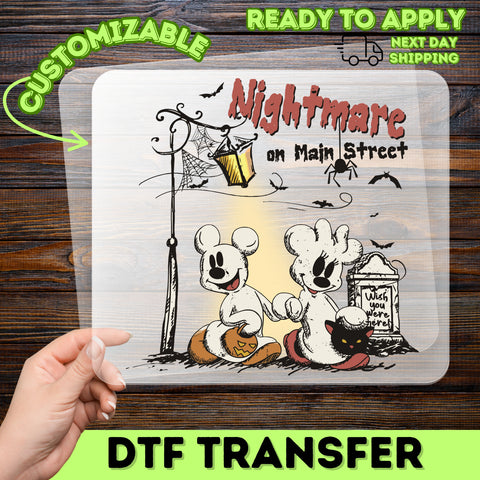 Spooky Cute Halloween Cartoon Retro DTF Transfer for Halloween Enthusiasts Apparel & Shirts