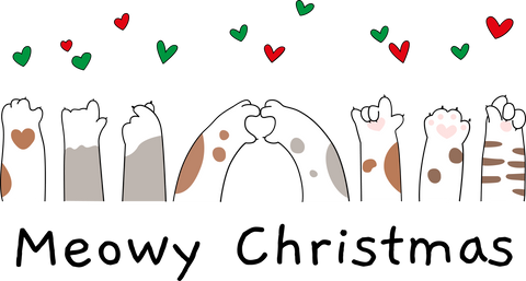 Kids Christmas Cat Paw Heart Shirts, Merry Christmas Sweatshirt for Cat Mom, Cat Paw Design Christmas Shirts for Cat Dad, Gifts for Cat Mom