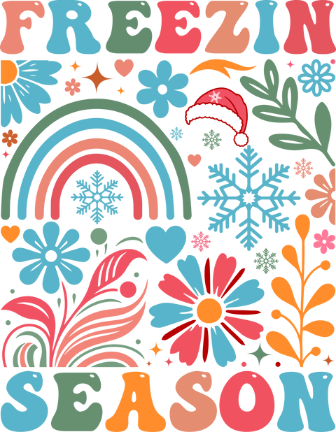 Freezin Season Holiday Shirt, Season Freezin Winter Tshirt, Floral Freezin Season Shirt, Christmas Gift Freezin Flower Tee,Always Cold Shirt