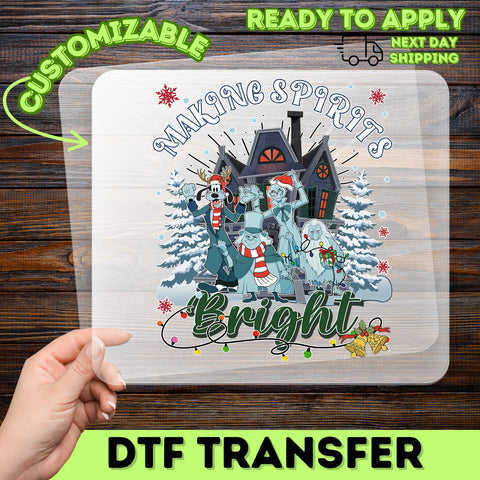 Funny Christmas Halloween Crossover DTF Transfer T-shirt for Group Parties & Family Celebration