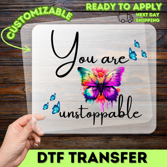 Whimsical Butterfly DTF Transfer for Bohemian Nature Shirt, Ready to Press Colorful Art for Garden Party Apparel, Cute Butterfly Iron-On