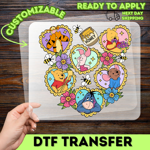 Cute Nostalgic Cartoon DTF Transfer Gift for Family Reunion, Playful Outdoor Adventure Apparel Ready to Press Iron-On