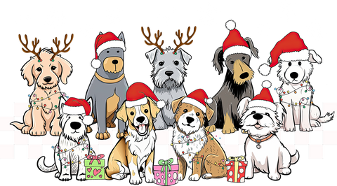 Christmas Dog Family Tshirts, Happy Woofmas Nice Shirts, Dog Lover Gift Tshirts, Dog Mom Gifts Christmas Tshirt,Gift Dog Lover Holiday Shirt