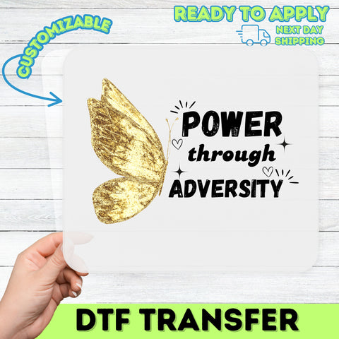 Elegant Golden Butterfly DTF Transfer for Women: Luxury Ready to Press Nature-Inspired Butterfly Apparel & Celebration Decor