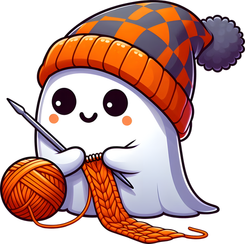 Cute Halloween Ghost Shirt, Crochet Ghost Halloween T-Shirt, Funny Halloween Shirt, Gift For Mother, Spooky Season Gift, Halloween Clothing