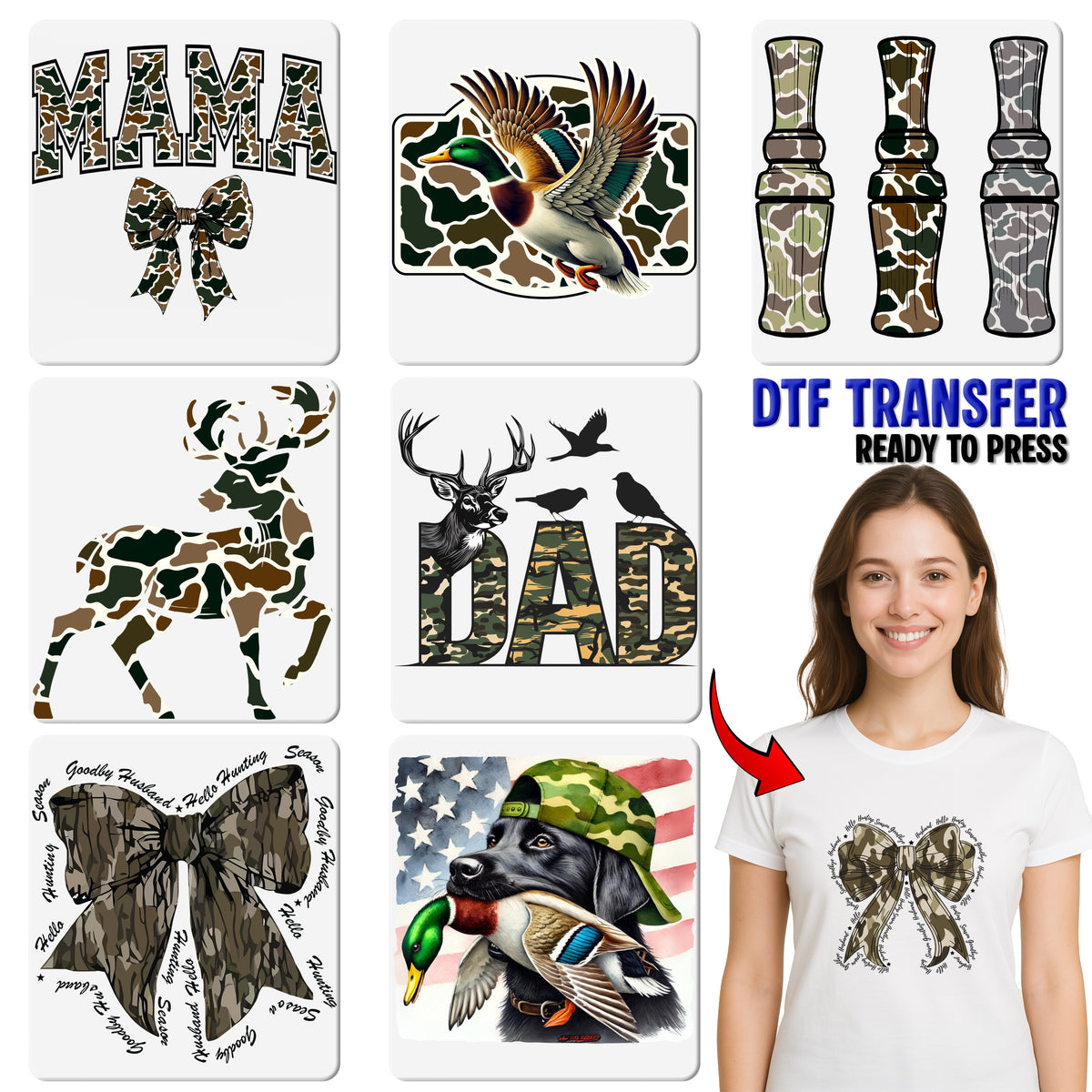 Rustic Duck Hunting Outdoor Adventure Ready To Press DTF Transfer for Outdoorsmen Apparel & Nature Enthusiasts