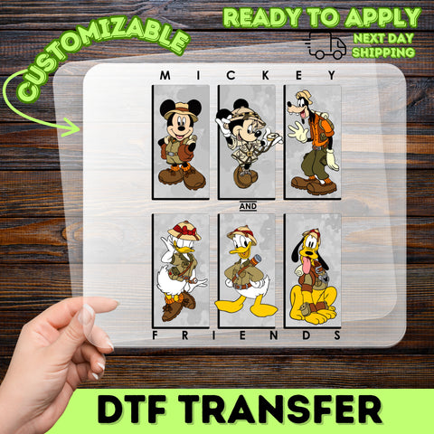 Adventure Safari Explorer Theme Ready To Press DTF Transfer for Family Group Shirts, Perfect for Safari Fans, Cute DTF T-Shirt Design