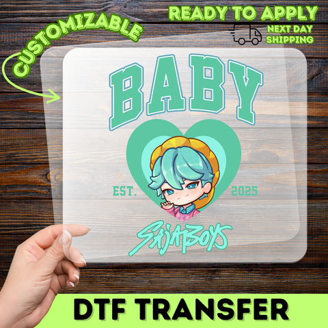 Cute Anime Baby Est. 2025 DTF Transfer Ready to Press for Funny Family Apparel