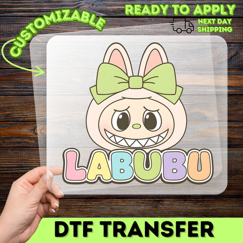 Cute Kawaii Anime Character DTF Transfer, Ready To Press Mint Green Cartoon Shirt, Perfect for Parties & Youth Group Apparel