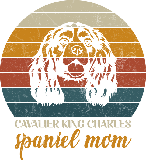 Cavalier King Charles Spaniel Mom Shirt, Retro Cavalier King Dog T-Shirt, Birthday Gift,Dog Owner Tee,Animal Lovers Tshirt,Mother's Day Gift