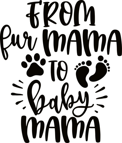 FastDeliveryTees Fur Mama Baby Mama Shirt - Pregnancy Tshirt, Baby Announcement T-Shirt, Dog Mom Shirt, Fur Mom Tee-Heather Dark Grey_M
