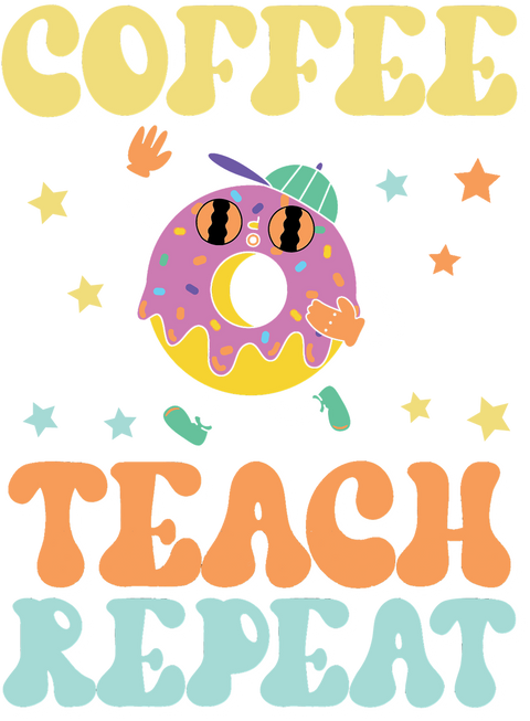 Funny Teacher Shirt, Teacher Appreciation Gifts, Cute Teaching TShirt, Coffe Love Graphic Tees, Back to School T Shirt, Women VNeck T-Shirt