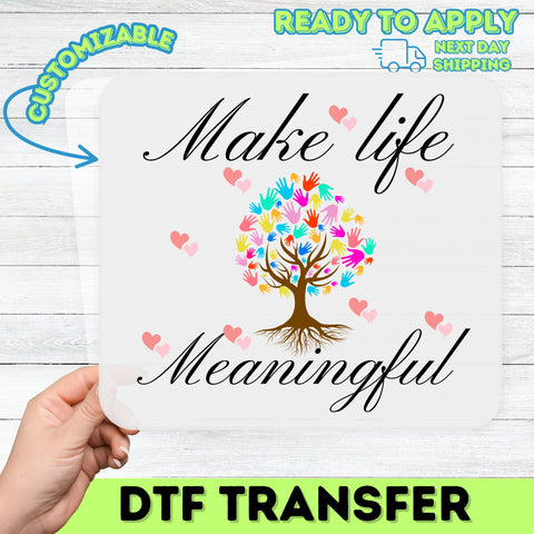 Colorful Tree of Hands DTF Transfer for Family Unity & Community Apparel - Cute & Whimsical Iron-On Design for Reunion T-Shirts