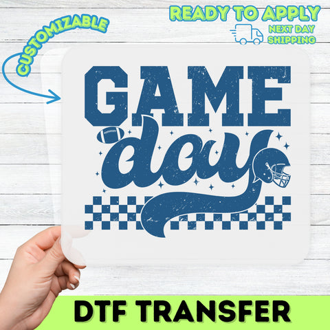 Retro Game Day DTF Transfer Football Theme for Tailgate T-Shirt or Sweatshirt Apparel