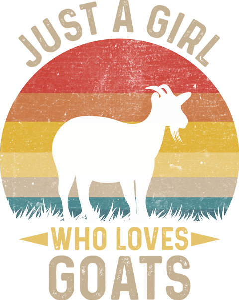 Just a Girl Who Loves Goats Shirt, Animal Lovers T-Shirt,Goat Gal Tee,Retro Animal T Shirt,Summer Girl Gift,Zoo Animal Gift,Kids Goat Tshirt