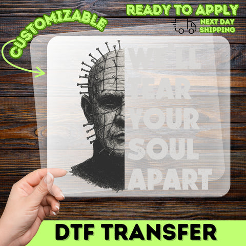 Horror Halloween DTF Transfer Creepy Character Shirt Iron-On for Horror Fans & Spooky Events