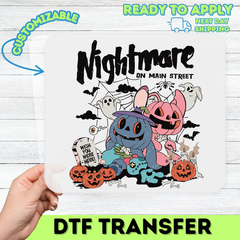 Retro Halloween Humor Iron-On DTF Transfer: Funny Pumpkin & Ghost Theme Ready To Press for Halloween Party Shirts