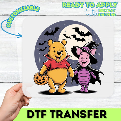 Cute Halloween DTF Transfer Iron-On for Family & Kids Costume Apparel - Fun Characters Ready To Press Design